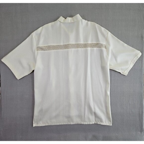 Michael Irvin 88 Casual Shirt Men's 2XL White Brown Textured Button Up Retro VTG - Picture 2 of 15